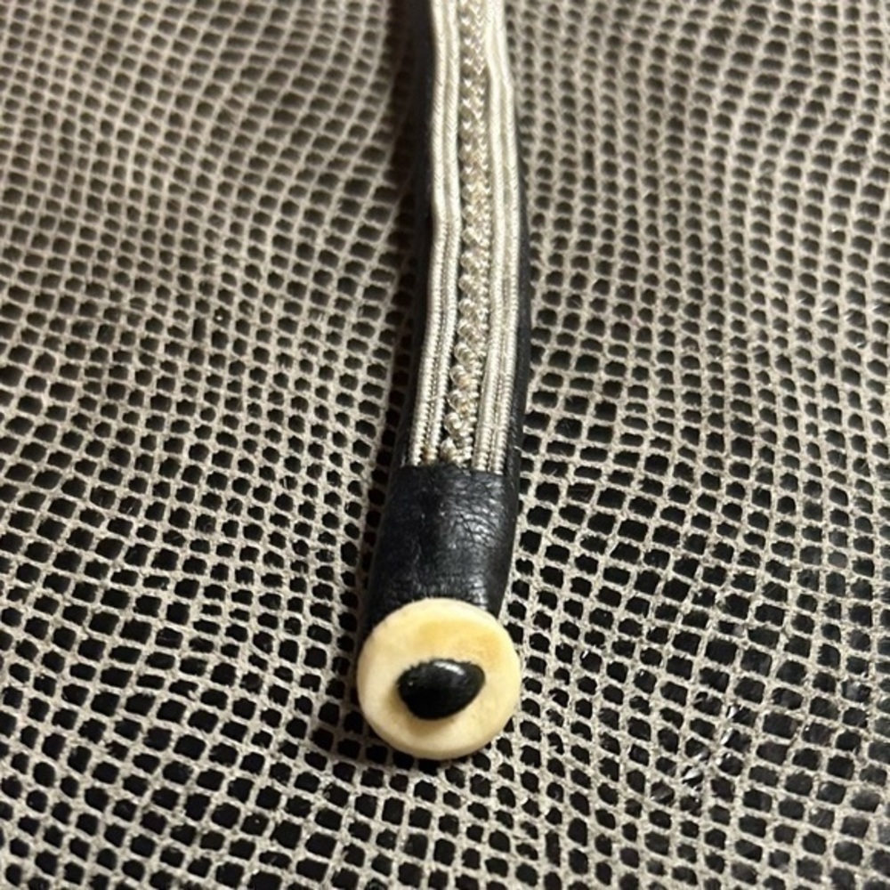 Traditional Sámi Leather Black Leather Bracelet